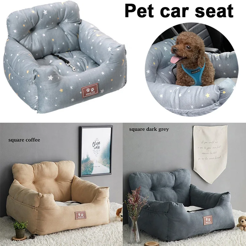 

Универсальная переноска для домашних животных, автомобильное сиденье с ремнем безопасности, сумка для кошек и щенков, безопасный дом, корзи...