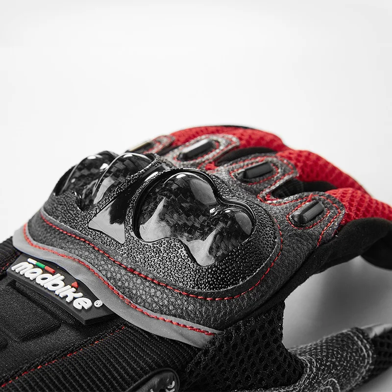 Motorcycle Gloves Leather Touch Screen Breathable Carbon Fiber Protective Gloves Guantes Moto Motocross Racing Gants Glove