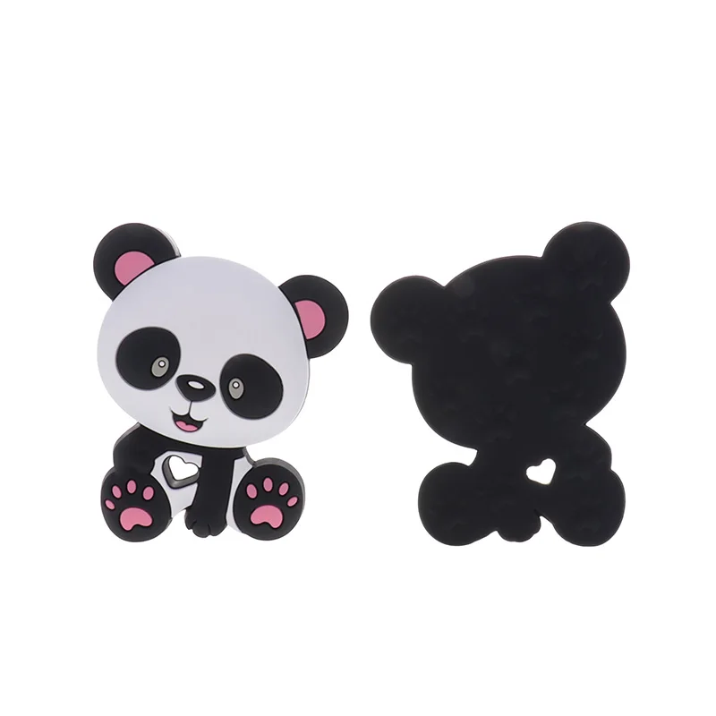 Mordedor de silicona, 10 unidades, panda-2