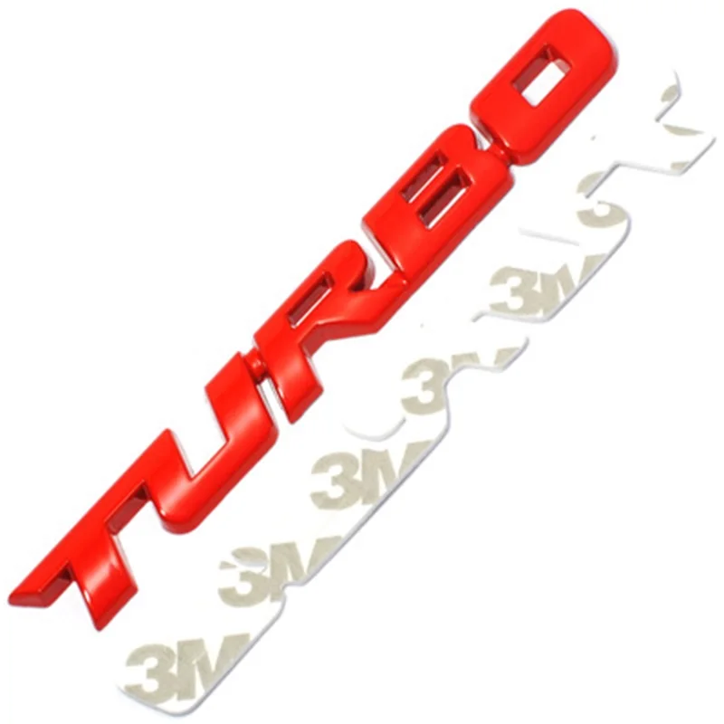Фирменная 3D наклейка для стайлинга автомобилей Металлическая Эмблема Turbo задний