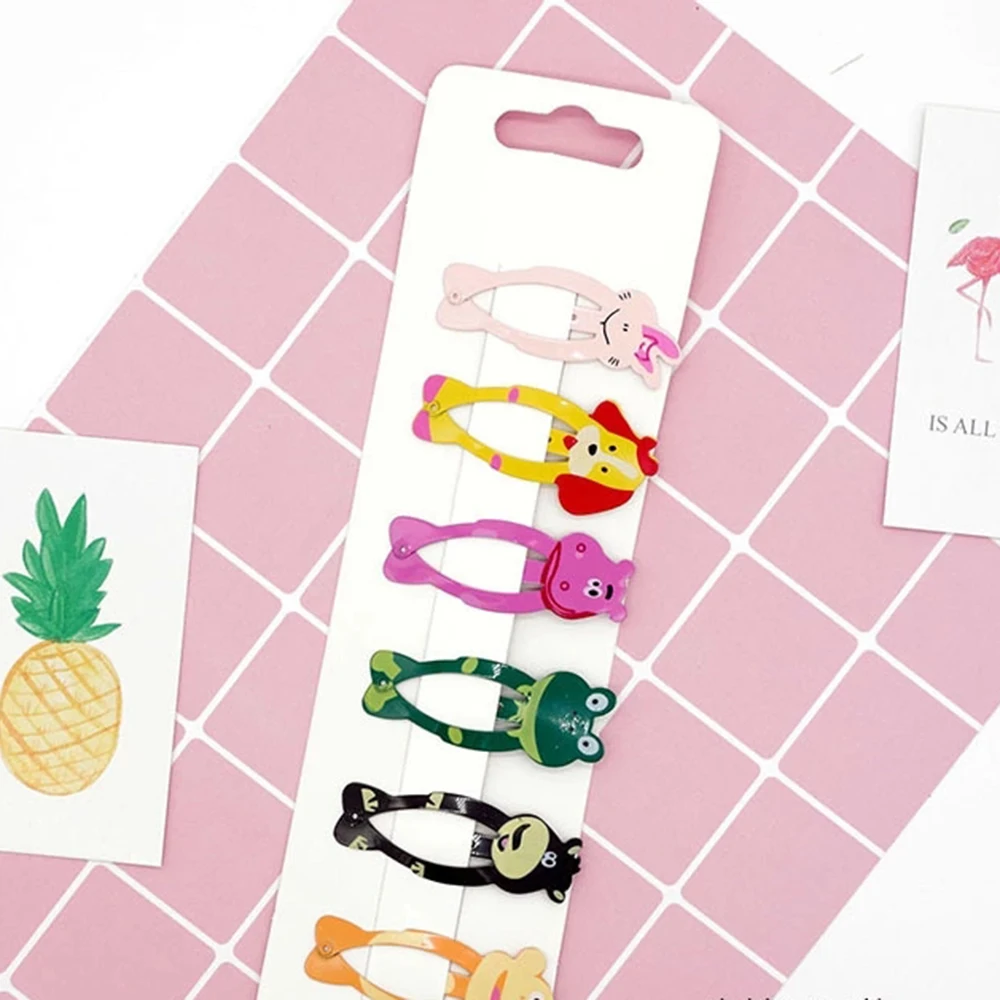 6 шт./лот набор заколок для волос с милыми животными женщин девочек молодые