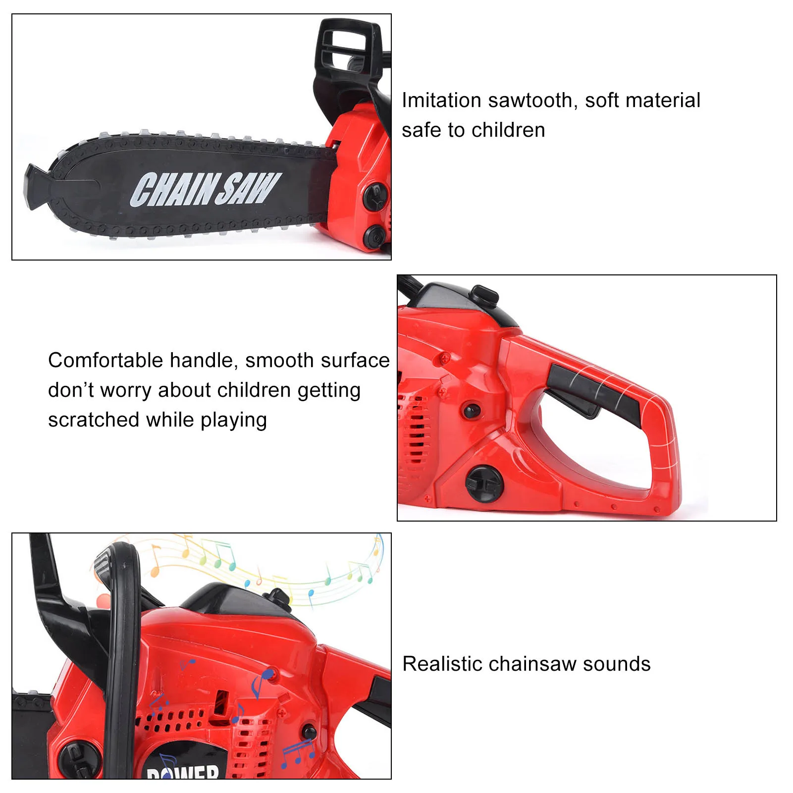 Kids Electric Chainsaw Toy Simulation Construction Tool Model with Realistic Sound Toys for Children Christmas Birthday Gift | Игрушки и