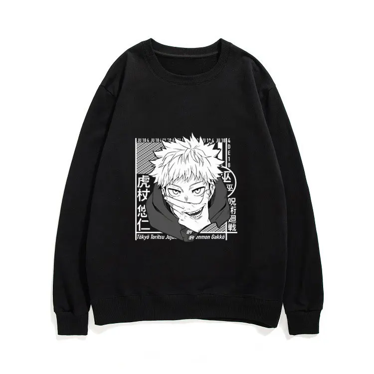 

Harajuku Japan Manga Jujutsu Kaisen Sweatshirt Itadori Yuji Pullover Men Fashion Loose Sweatshirts Daily Casual Women Tracksuit