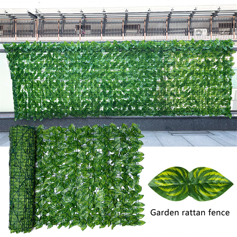 

Artificial Leaf Screening Roll UV Fade Protection Privacy Hedging Wall Landscaping Garden Fence Screen For Indoor Outdoor Decor