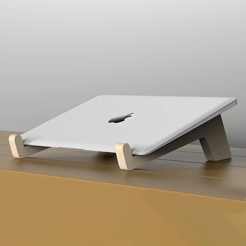 Laptop vertical wooden stand increased height cooling base MacBook Air Pro 13 15 inch desktop | Компьютеры и офис