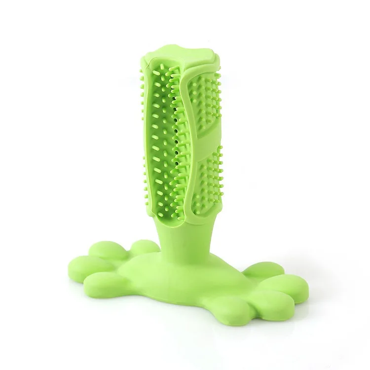Green Собака Зубная щётка резиновые игрушки для собак жевательные игрушки для домашних животных для устранения неприятного запаха изо рта для чистки собак игрушки с зубами для маленького щенка большая аксессуары для собак - Цвет: Green