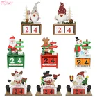 Новогодний деревянный календарь с рисунком Санты, рождественские украшения, рождественские украшения для дома, новый год, обратный отсчет, календарь, подарок