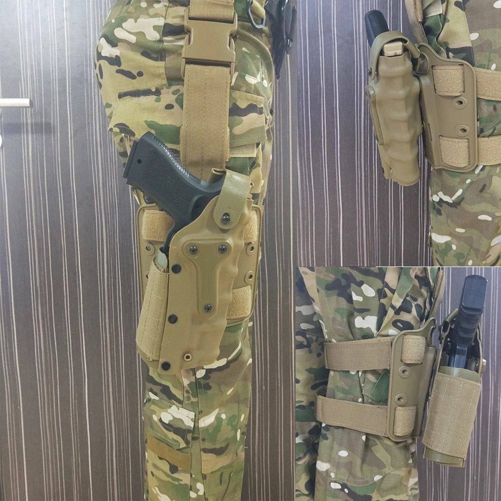 

Tactical Hunting Safa Belt Holster For GLOCK Colt 1911 M92 M9 SP2022 P226 P228 M9A1 For Left and Right Hand User Airsoft