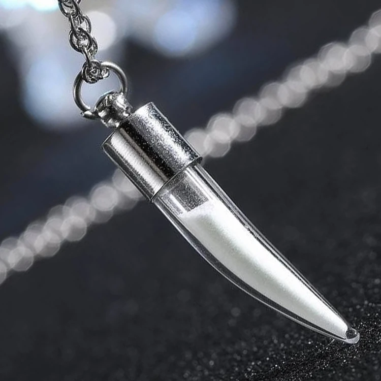 Ювелирное светящееся в темноте ожерелье с серебряным покрытием форме перца из