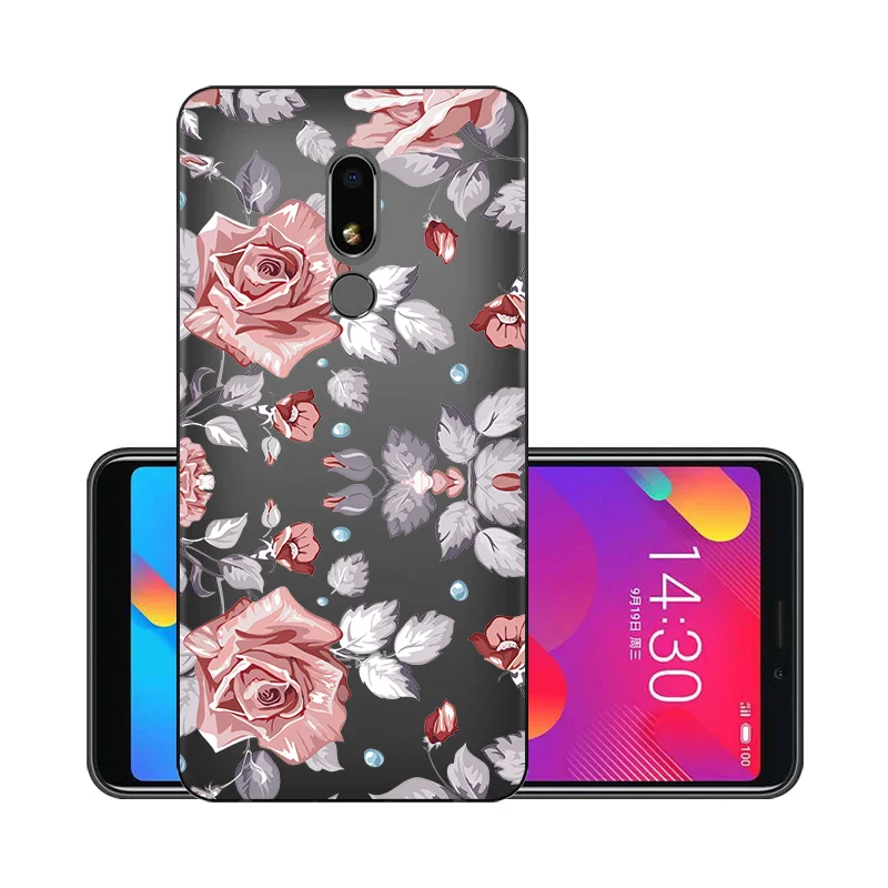 Мягкий TPU чехол для Meizu M8 s прозрачный силиконовый штамп Lite M8Lite V8 Pro Coque Чехлы