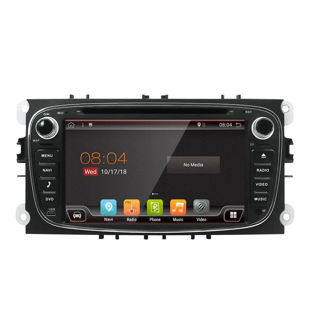 Автомагнитола PX6 2 Din 7 дюймов Android 9 0 для FORD FOCUS MONDEO S-MAX черная серебристая