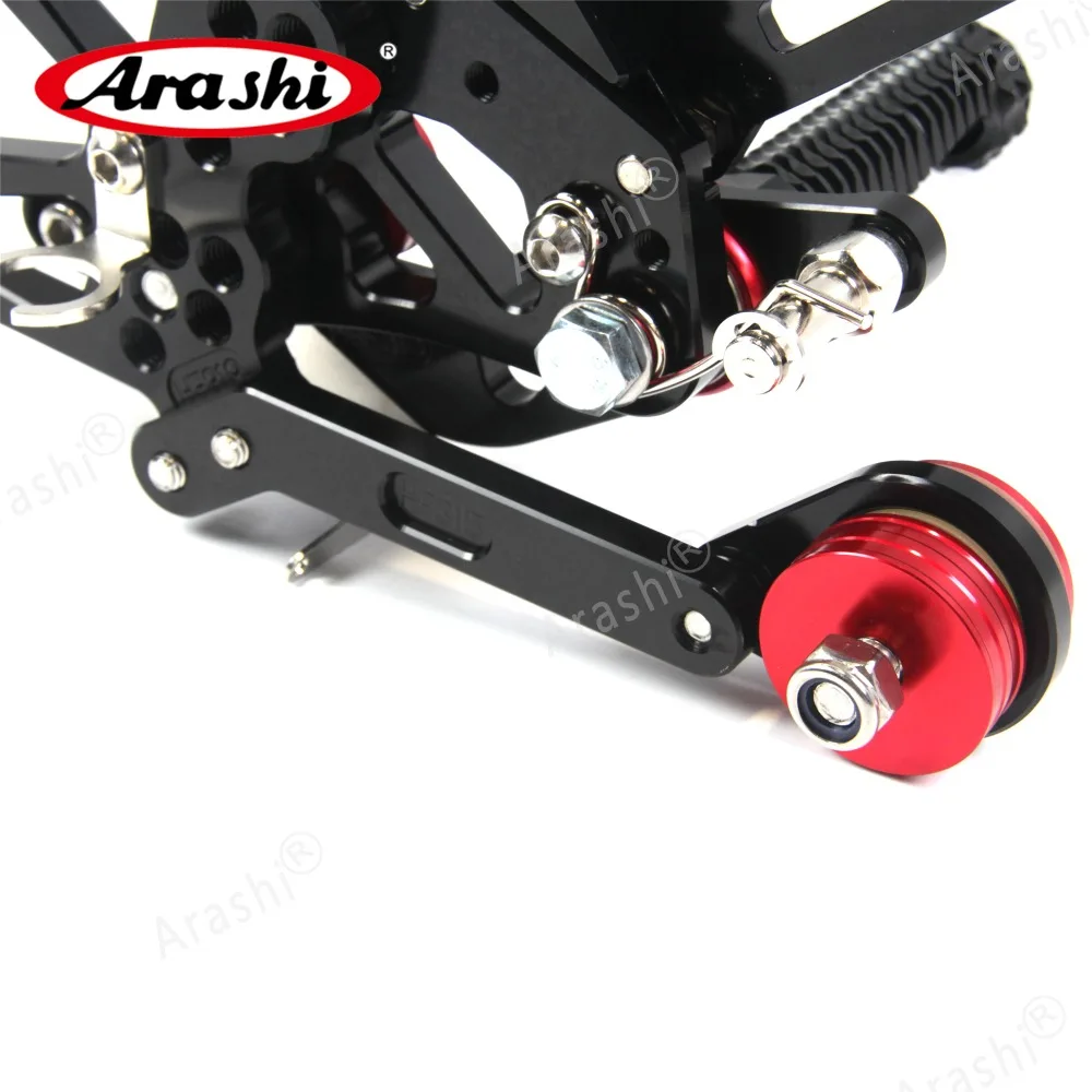 ARASHI CNC Регулируемые подножки для TRIUMPH DAYTONA 675 675R 2013- подножки Rider Rearset алюминий золото
