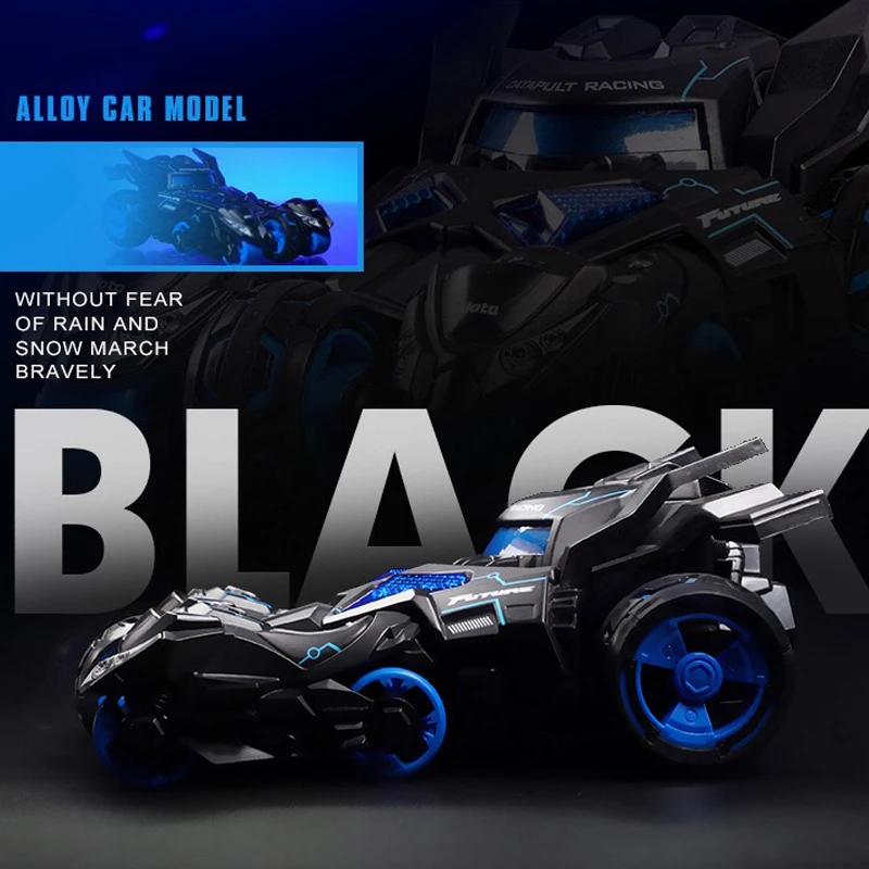 Black Новинка 1:32 Batmobile преобразование электрической энергии модели автомобилей из сплава 3 в 1 гоночный автомобиль катапульта игрушки для детей - Цвет: Black