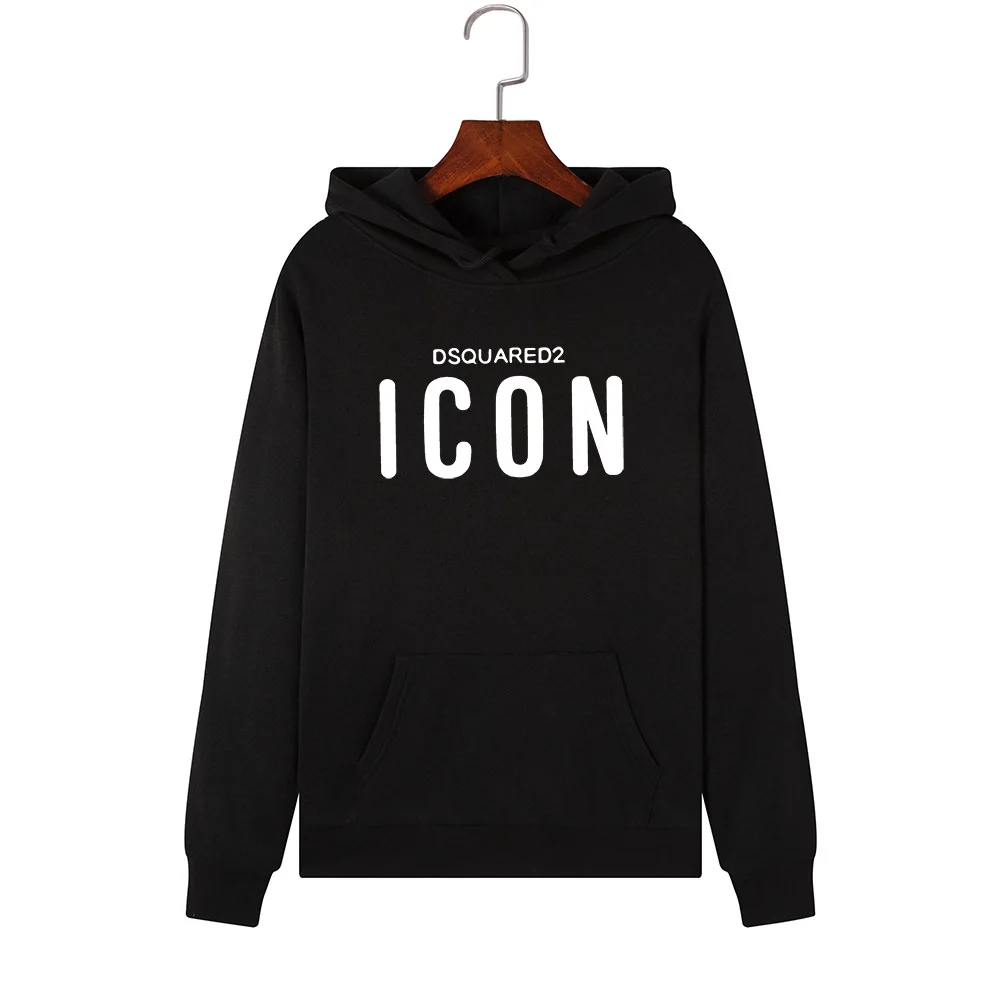 Толстовки с капюшоном размера плюс буквенным принтом теплые толстовки карманами