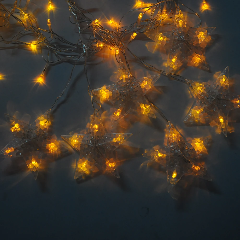 

Bulbs Globes Balls Five-pointed star Fairy String Lights LED Lamps Christmas Party Decor EU Plug