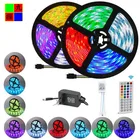 Светодиодная водонепроницаемая лента GRB длиной 5 метров, регулируемая светодиодная лента сделай сам с управлением музыкой, Bluetooth и приложением, дистанционное управление