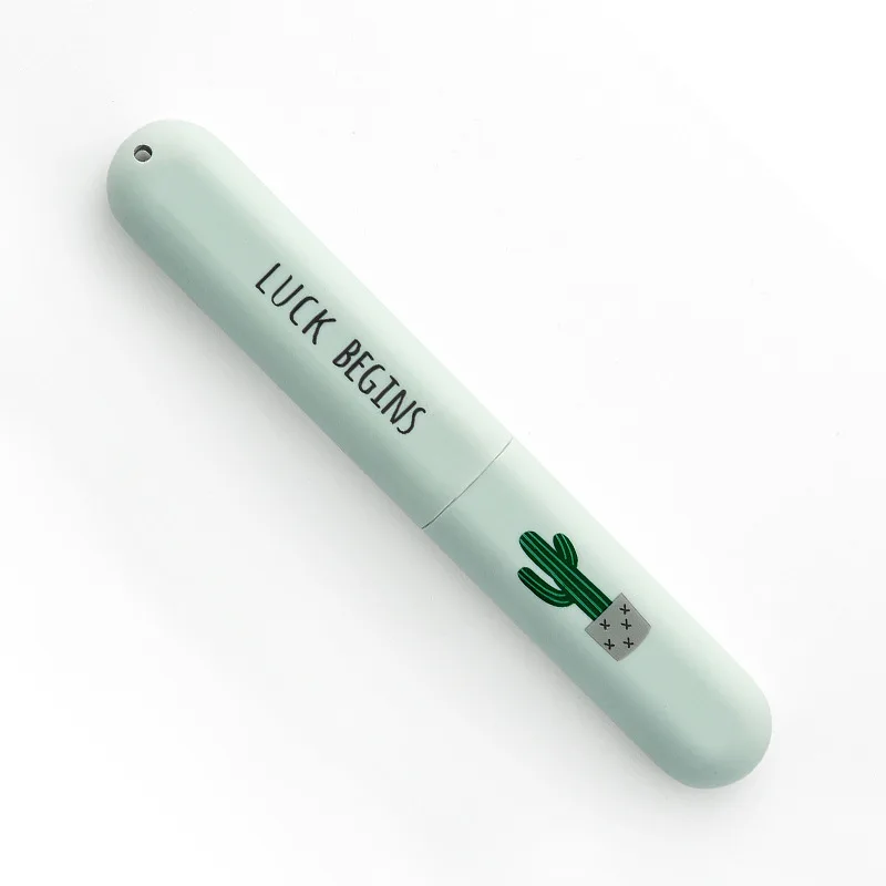 

Portable Toothbrush Cover Holder Flamingo Cactus Plant Outdoor Travel Hiking Camping Toothrush Cap Case Protect Storage Cute Box