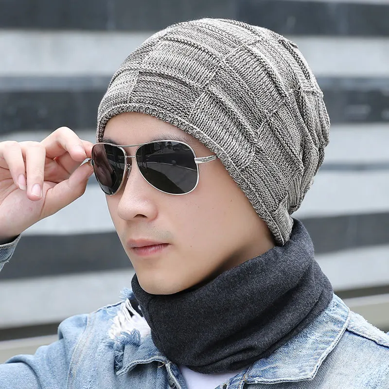 НОВАЯ шапка Calymel в клетку Мужская вязаная теплая шерстяная шапки осенне зимняя