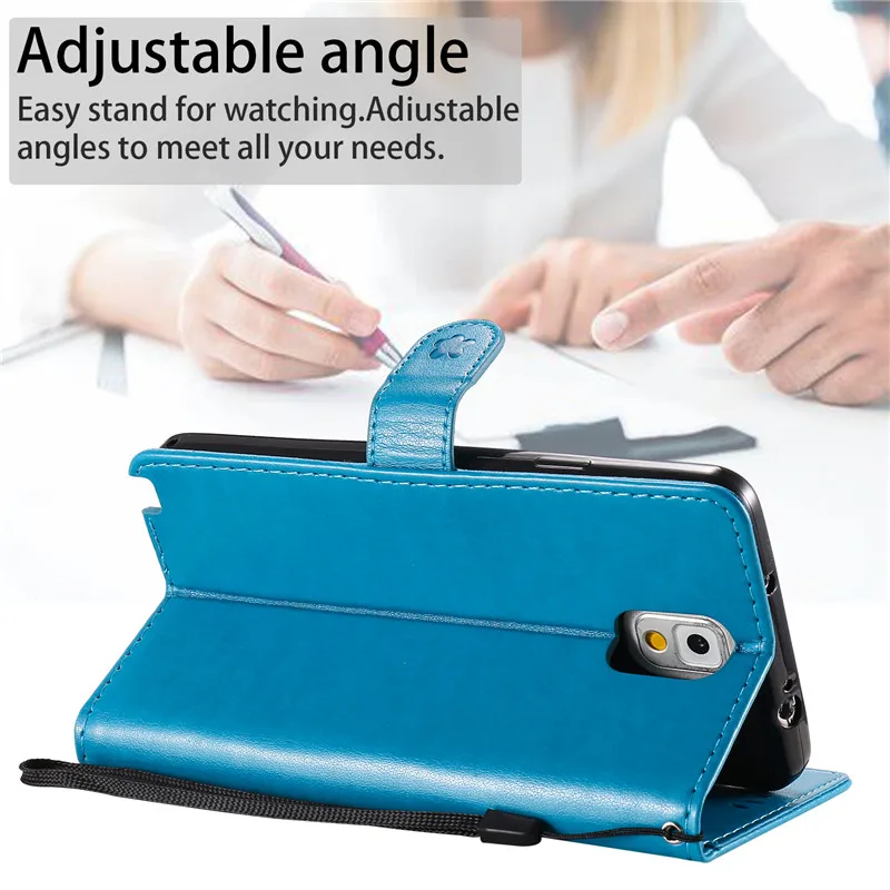 Чехол-бумажник для Samsung Note 3 силиконовый чехол из искусственной кожи телефона Galaxy