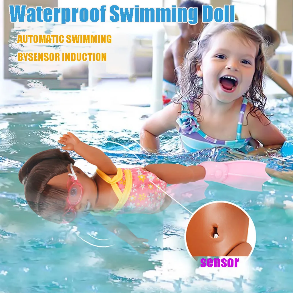 

Water Fun Swimming Pool For Waterproof Electric Doll Best-gift Toy For Children Dress Up Fashion Dolls Play Nude Baby Dolls Toys