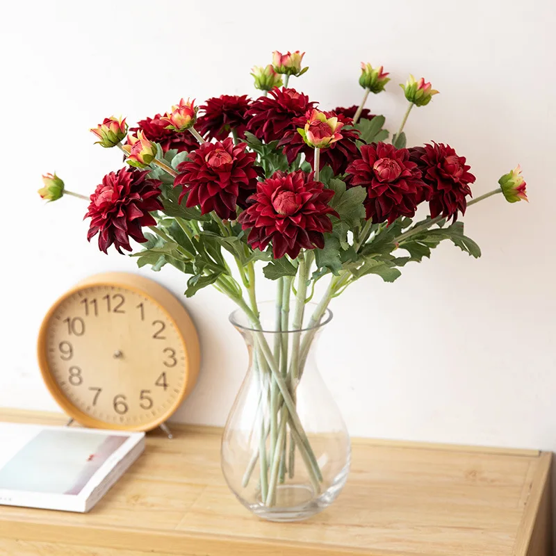 

Artificial of two hand dahlia household living room decoration false flower decoration flowers wedding Artificial flowers