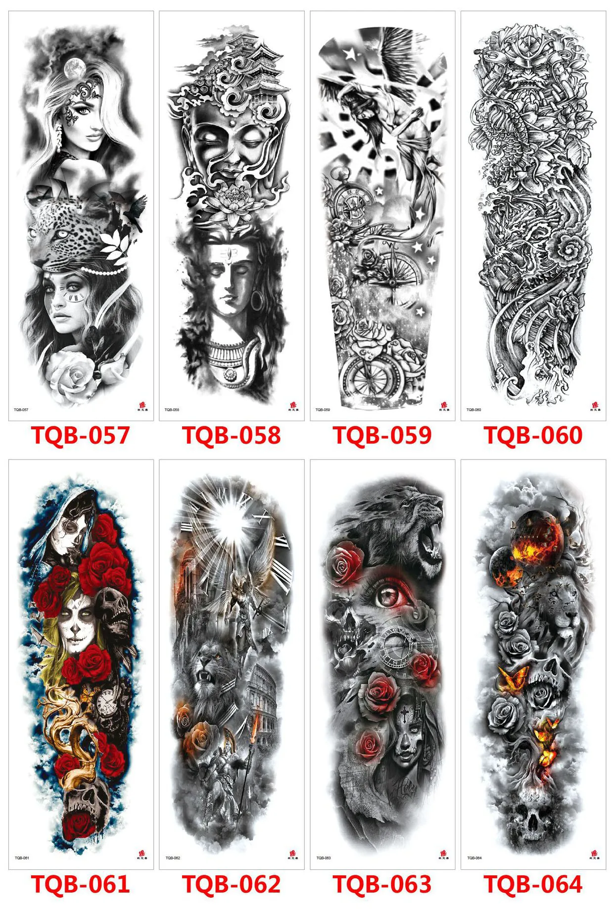 

Large Arm Sleeve Tattoo Lion Cheetah Rose Waterproof Temporary Tatoo Sticker Totem Tatto