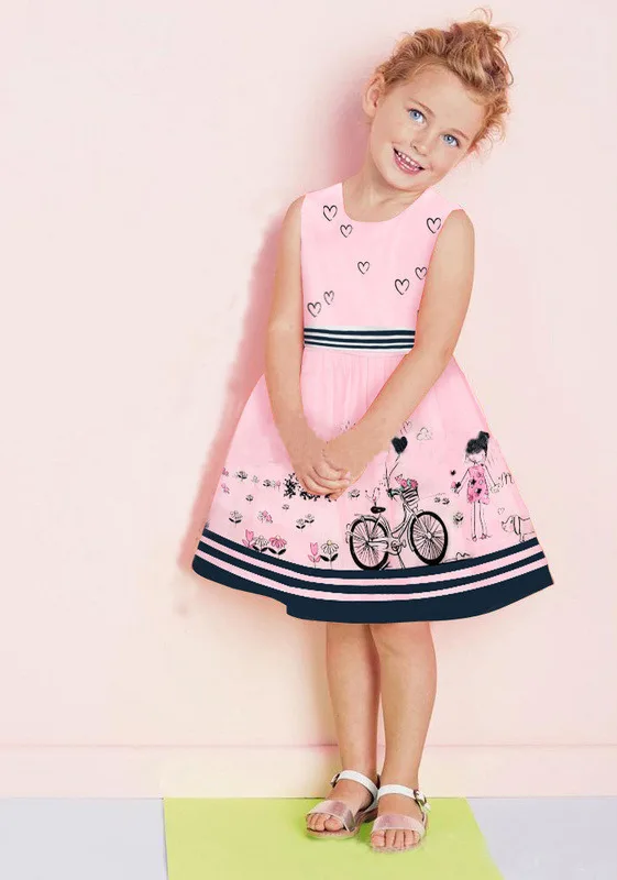 Детское платье Лето 2021 Цветочное с оборками для девочек Модная удобная