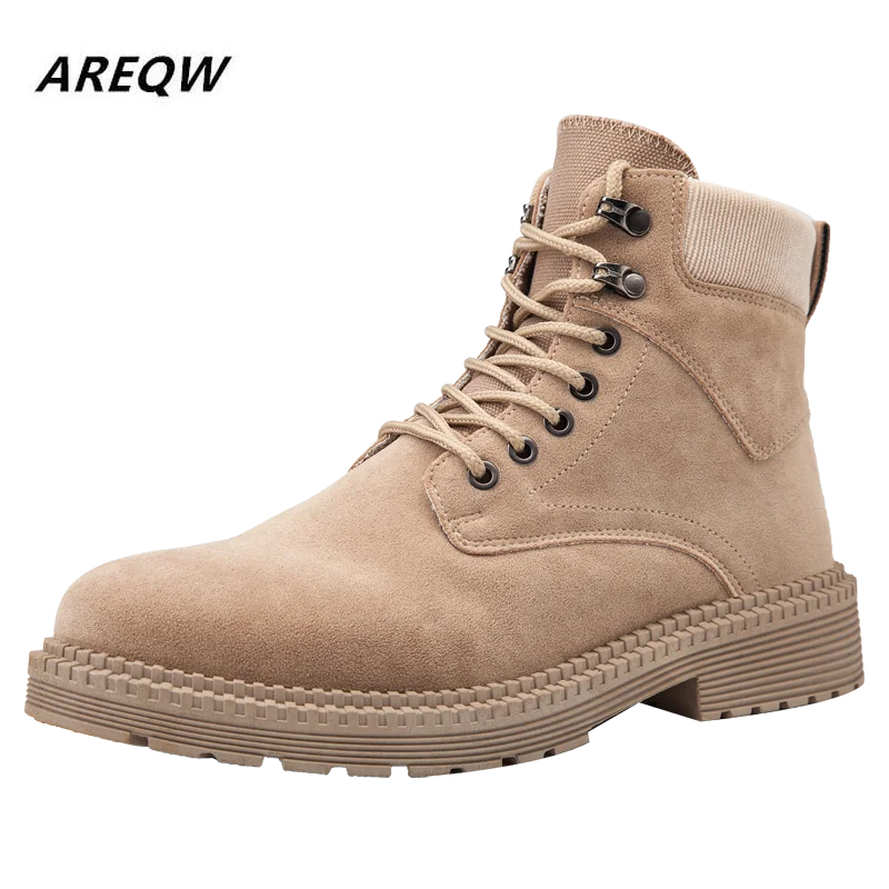 2019 Men's Boots Fashion Work Boot Male Autumn Leahter Footwear High Top Leather Casual Shoes Man Help |