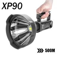powerful led flashlight portable xhp70 2 torch usb rechargeable searchlight waterproof spotlight with base fishing light lantern