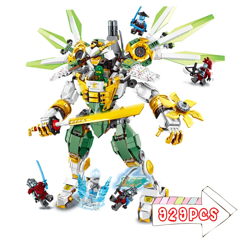 Строительные блоки Ninjagoed Lloyd's Titan Mech Spinjitzu 70676 блоков классический фильм Ниндзя