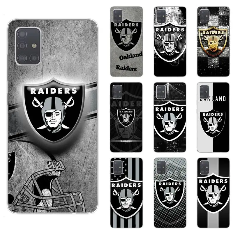 

Oakland Raiders Phone Case For Samsung S4 S5 S6 S7 Edge S8 S9 S10 Plus S20 Lite Fe Note20 Ultra A71 A21S Cover Fundas Coque