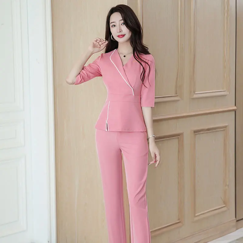 Женская Массажная одежда серая сауна униформа для ванны и ног красивая