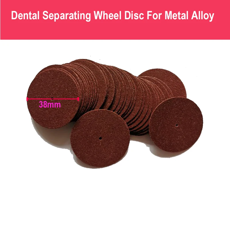 100PCS Dental Resin Grinding Separating Disc Abrasive Wheel Separating Metal Alloy Diameter 38mm Thickness 0.7mm