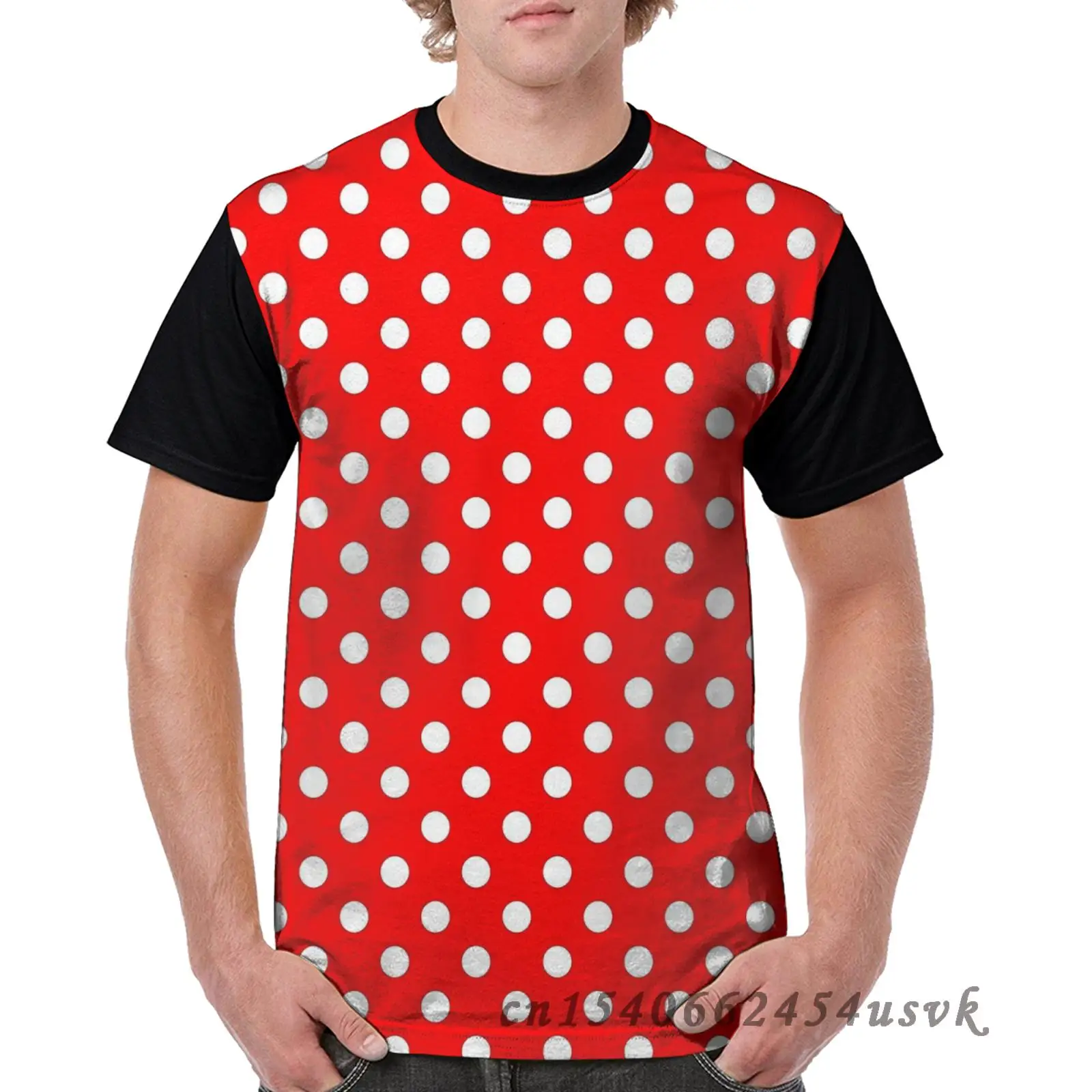 Забавный Графический Мужская футболка с рисунком футболки узором в горошек
