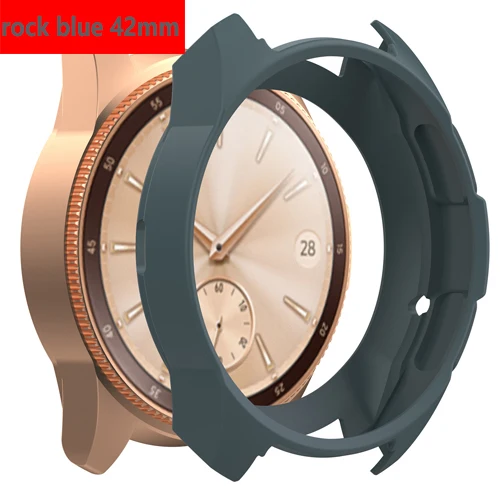 rock blue 42mm Gear S3 Frontier чехол для samsung Galaxy Watch 46 мм band gear S3 силиконовый защитный чехол Защитный корпус аксессуары для часов - Цвет: rock blue 42mm