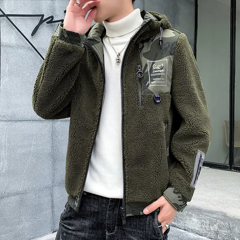 

Autumn and winter new men's Han style slim fit short Nizi coat casual thickened jacket coat men's windbreaker
