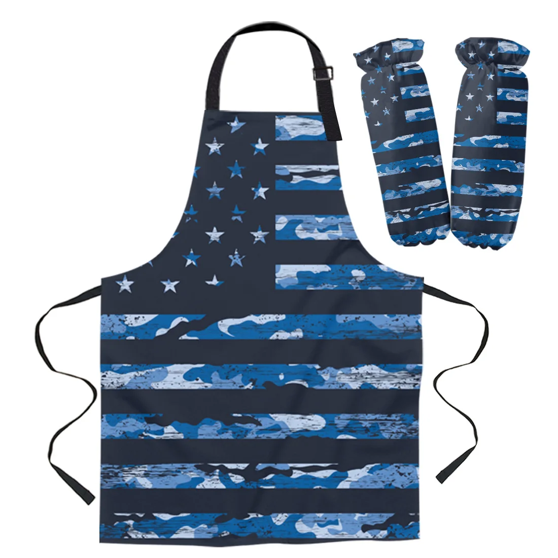 Кухонные фартуки с американским флагом синий Камуфляжный аксессуар шеф повара