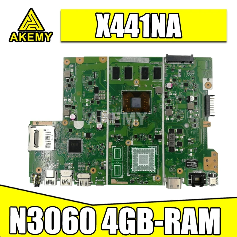 

Akemy X441NA W/ N3060 4GB-RAM материнская плата для ноутбука For Asus X441N X441NA F441N Mainboard