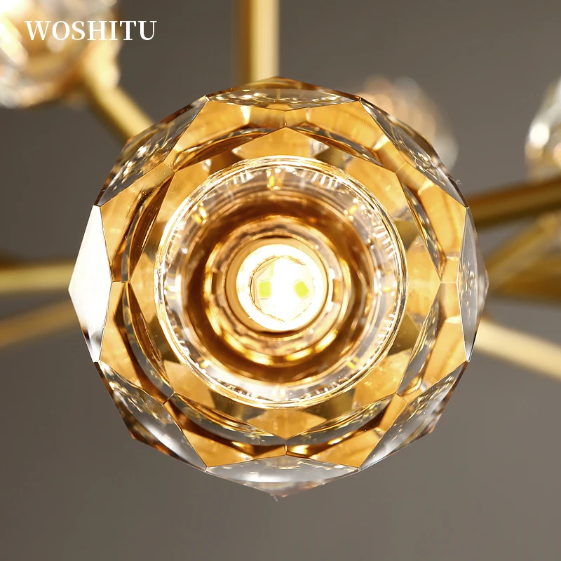 

Modern Crystal Chandeliers Ceiling Decoration Lamp For Living Room Bedroom Indoor Lighting Gold Home Decor Lights Fixture