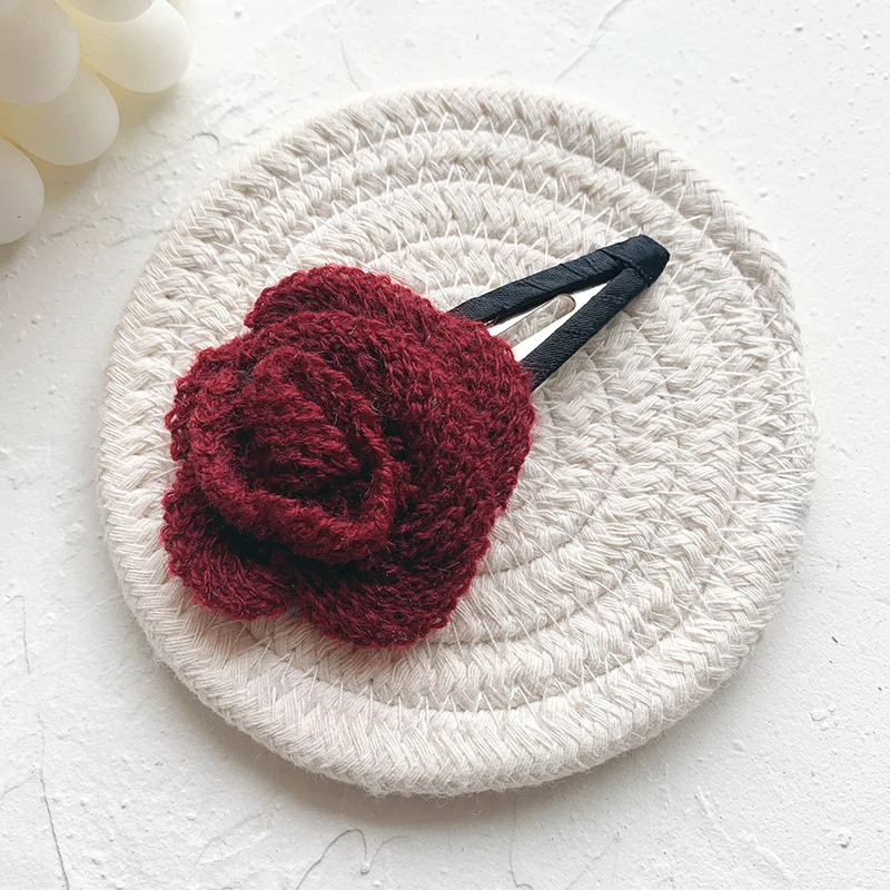 Ruoshui трикотажные Цветочные аксессуары женская заколка для волос ручной работы с