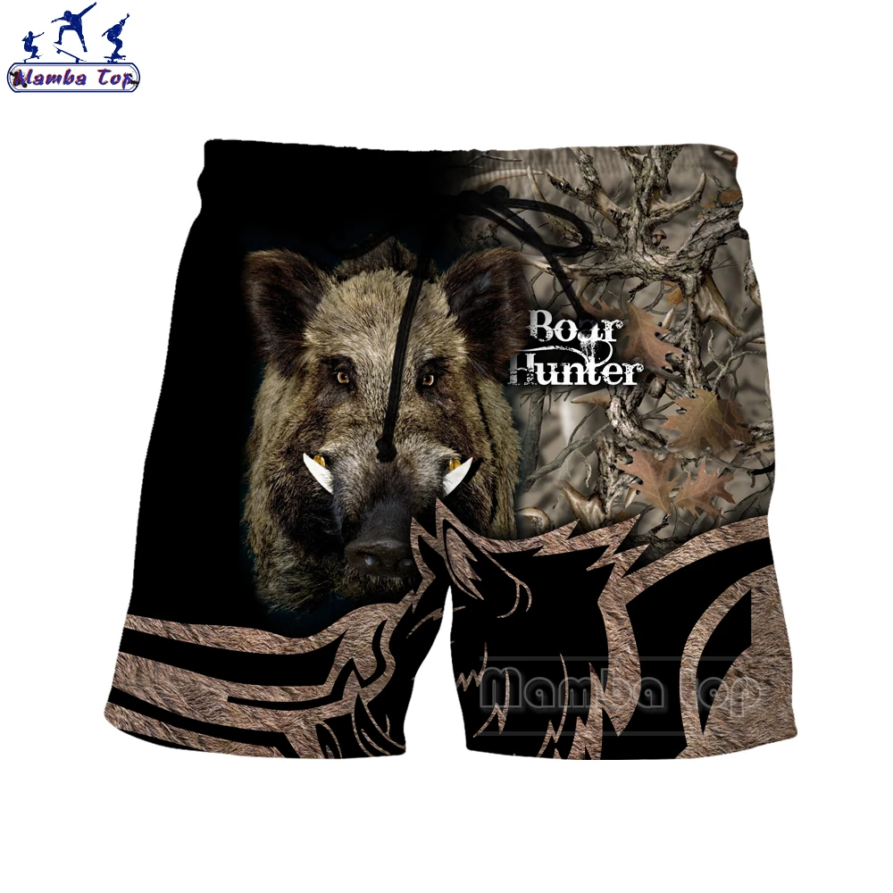 

Охотничьи шорты Mamba Top для мужчин и женщин, популярные забавные штаны в стиле Харадзюку С 3D принтом диких животных, джунглей, охотников, тростников, собак