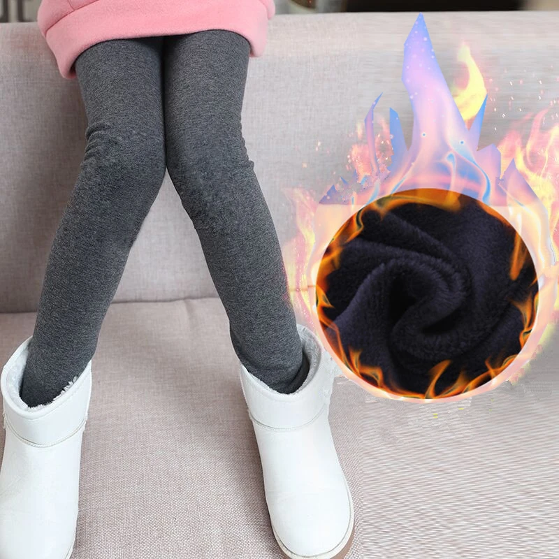 

Children Pants Fall Winter Velvet Thicken Warm Baby Girl Leggings Kid Clothes For Teen Cute Cartoon Rabbit Printed Slim Trousers