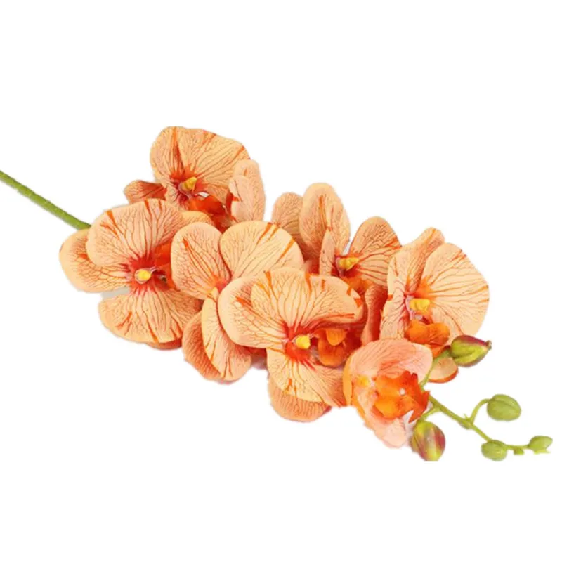 

10Pcs Fake Silk Phalaenopsis Orchid Simulation Oil Painting Butterfly Orchids for Wedding Home Decorative Artificial Flowers