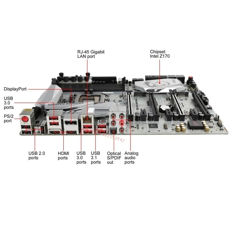 Для MSI Z170A XPOWER GAMING TITANIUM EDITION ПК Gaming 1151 Z170 с м.2 оригинальная б/у материнская плата |