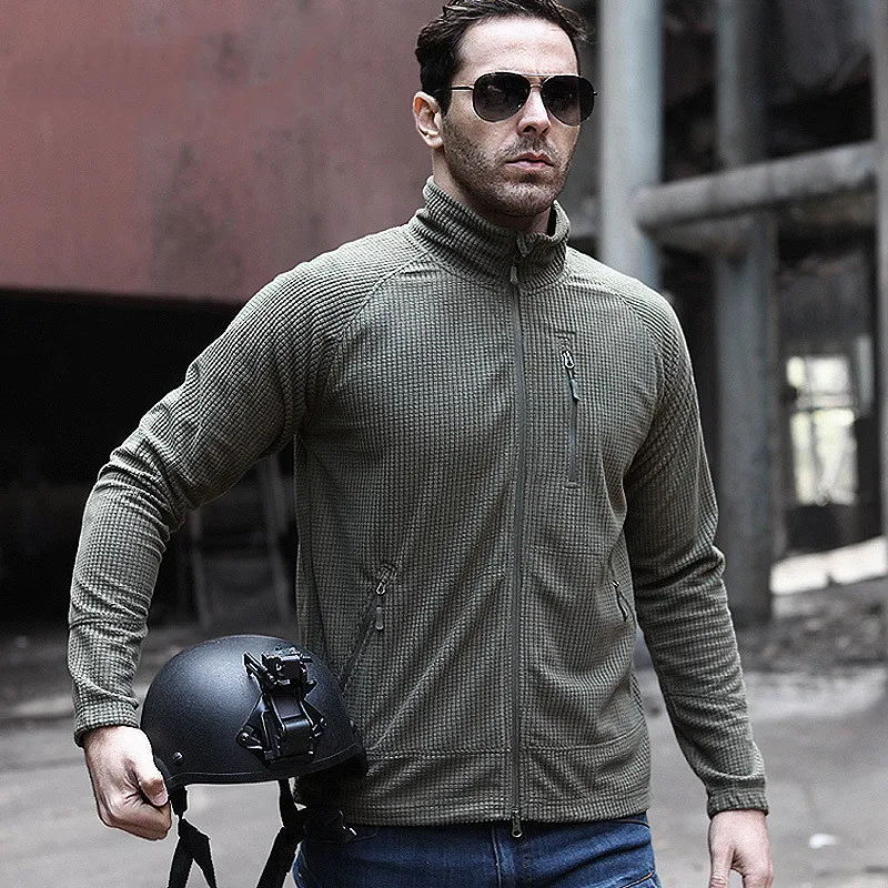 

Tactical Outdoor Men Women Spring Winter Thickening Shake Fleece Cardigan Warm Sweater Coat Climbing Camping Hunting Male Jacket