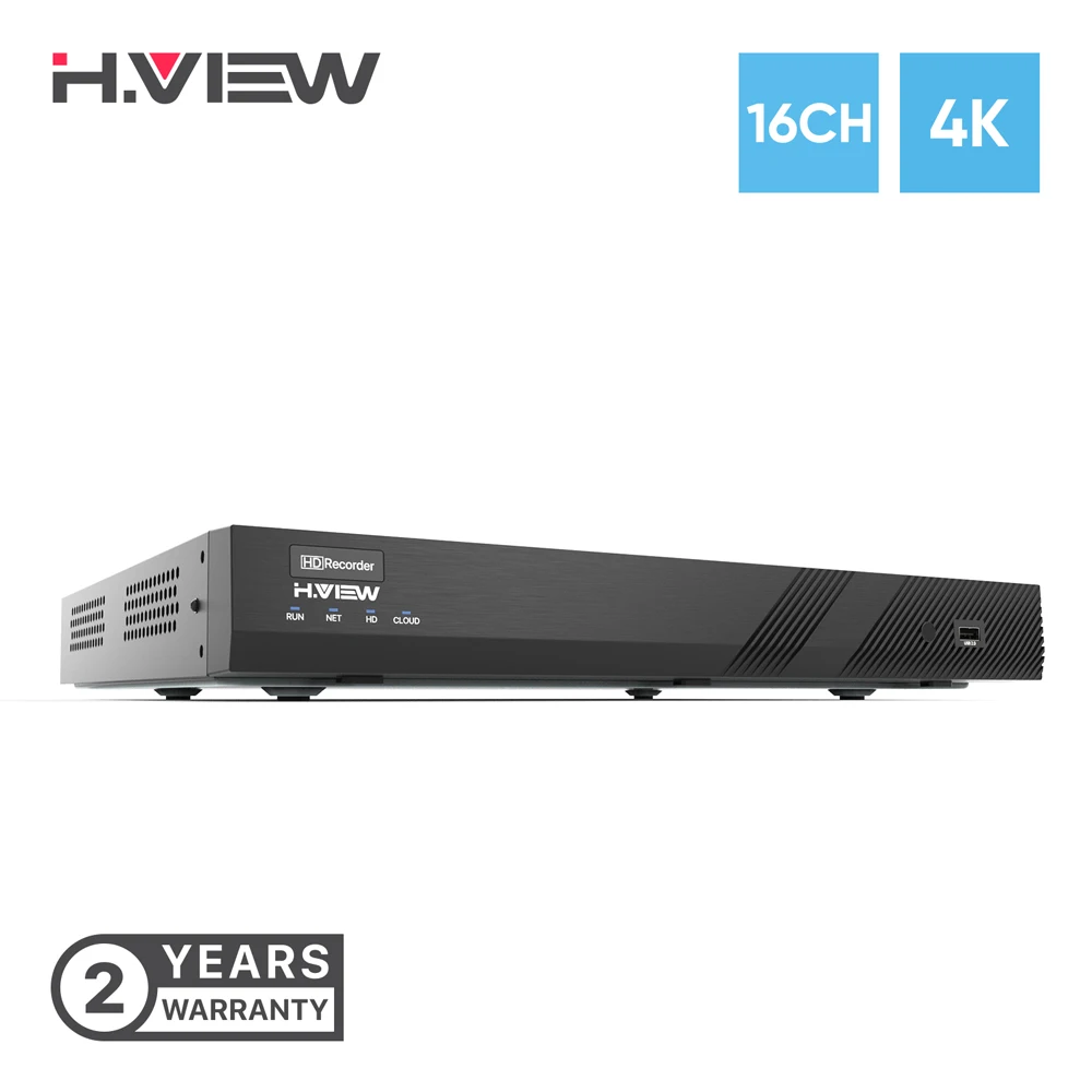 Система видеонаблюдения H.View H.265 сетевой видеорегистратор 16 каналов 4K POE 8 Мп аудио