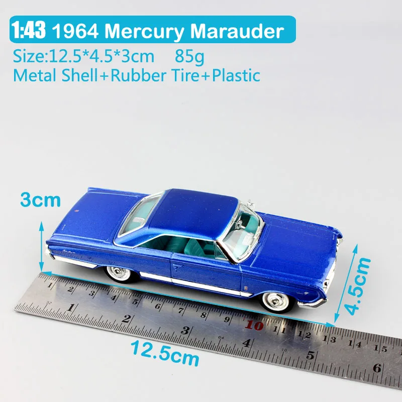 1/43 масштаб дорожный знак старый 1964 Ford Mercury Marauder литья под давлением модель Реплика Diecasts& игрушечный автомобиль игрушки для коллекционирования - Цвет: Mercury Marauder