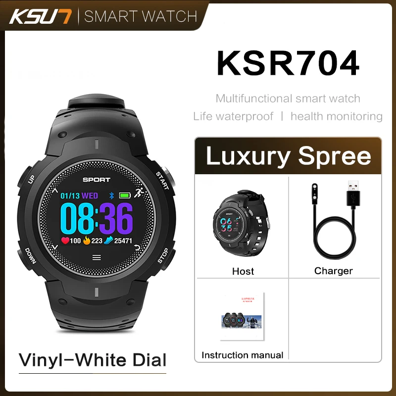 KS-F13 Smart Watches Sport Running Watch Multisport Color LCD IP68 Waterproof Smart Notification Sport Tracker for IOS/Android - Цвет: gray