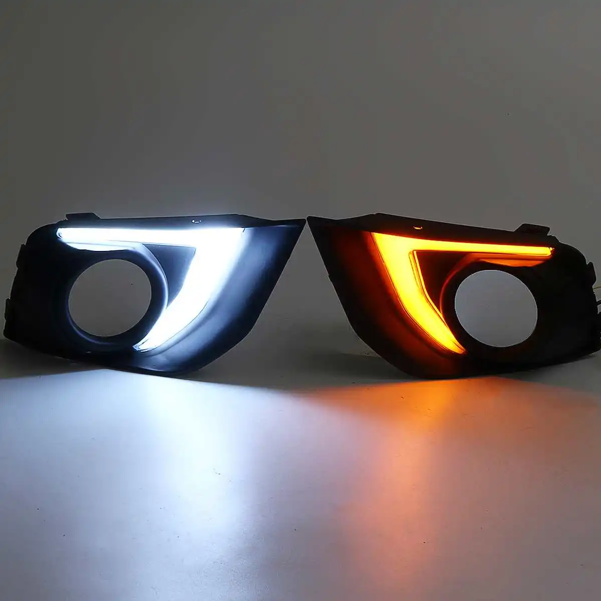 Светодиодные дневные ходовые огни DRL сигнальная лампа поворота двухцветная пара