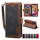 Кожаный чехол-книжка в стиле ретро для Xiaomi 11, 10T Lite, 10 Pro, Note10, 9T, POCO X3, X2, M3, CC9, CC9E, A3, Mi 9 Lite, с отделением для карт и запястья, 2021